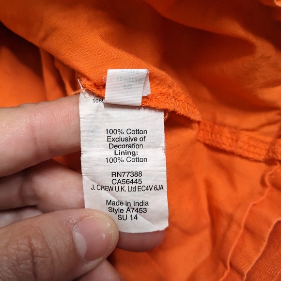 J. Crew Orange Sleeveless Blouse - Picture 9 of 9
